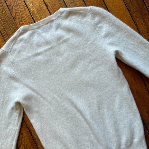 Quince 100% Cashmere Sweater Women Small Cream White. - Picture 6 of 6